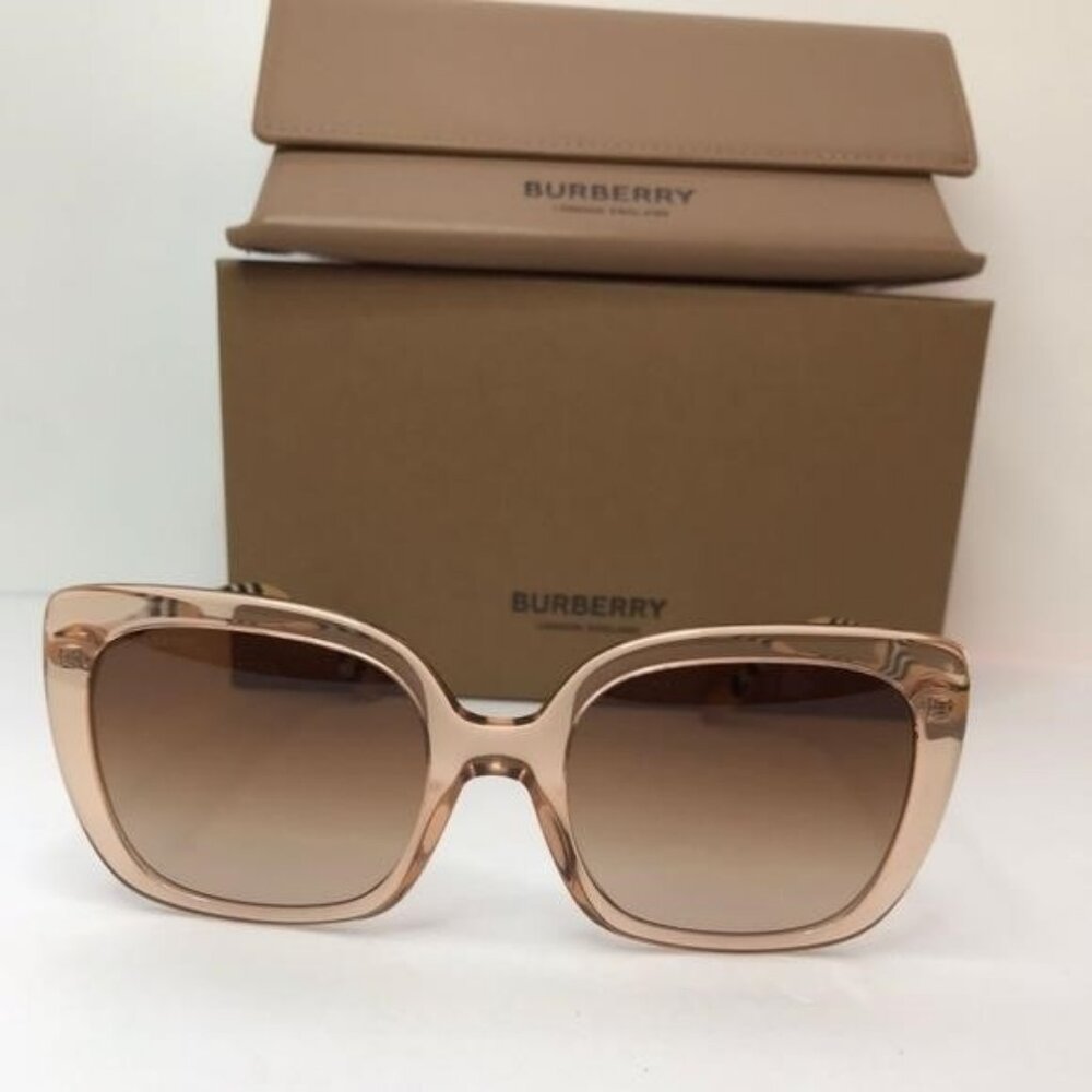 New - 💯 Original Burberry Caroll Gradient Brown Square Ladies Sunglasses BE432 - Picture 3 of 14
